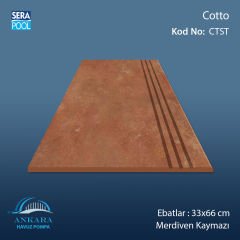 Cotto 33x66x0,76 cm Merdiven Kaymazı