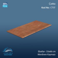 Cotto 33x66x0,76 cm Merdiven Kaymazı