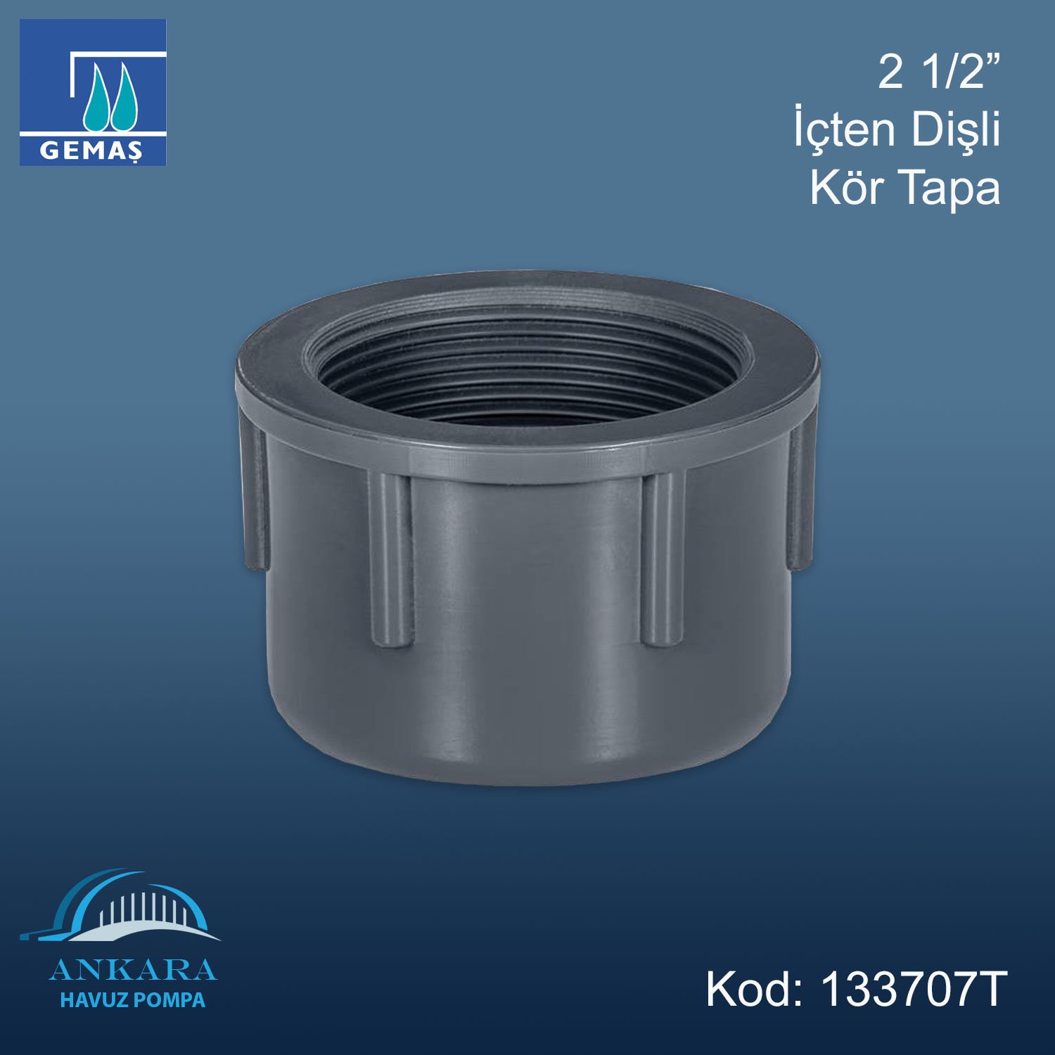 2 1/2'' Pvc İçten Dişli Kör Tapa