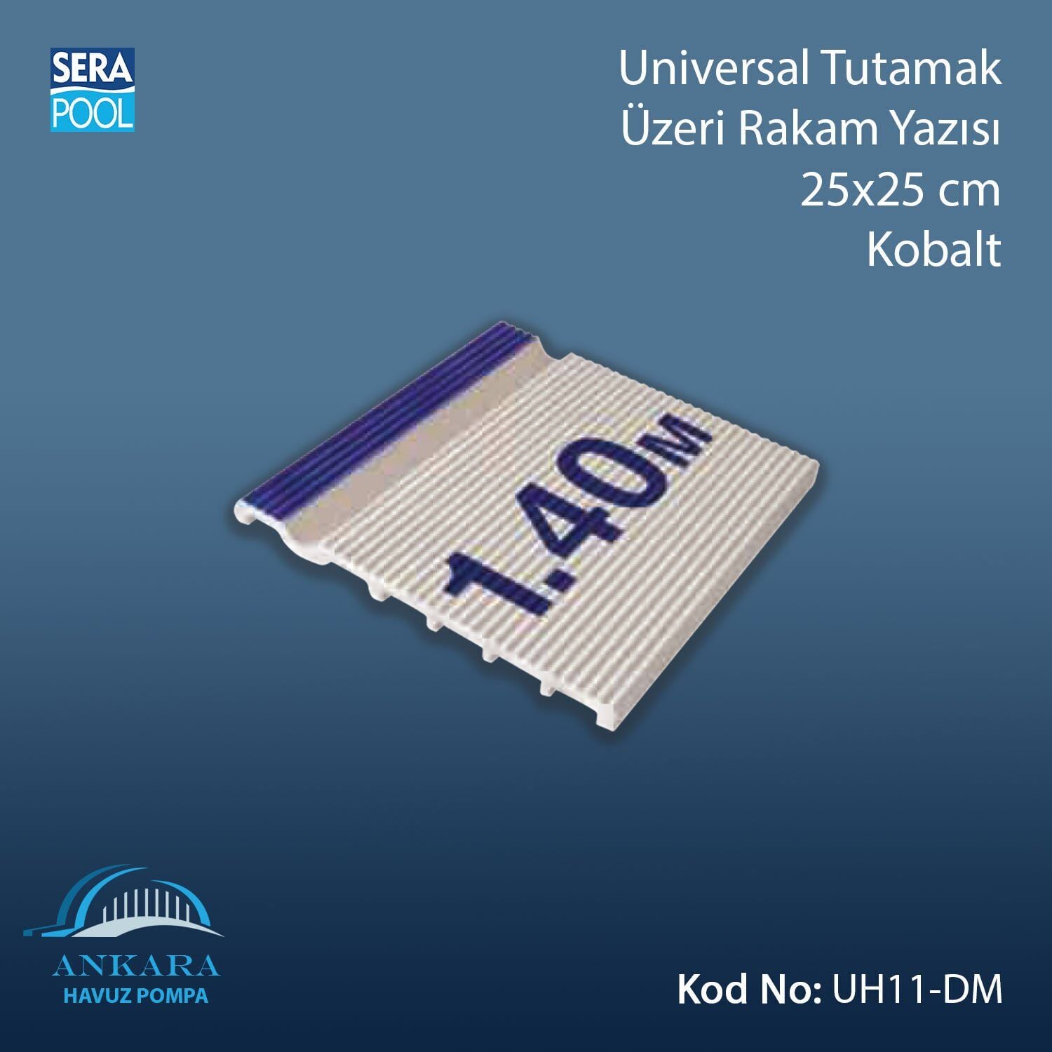 Universal Tutamak Üzeri Rakam Yazısı 25x25 cm Kobalt-Logo Baskı