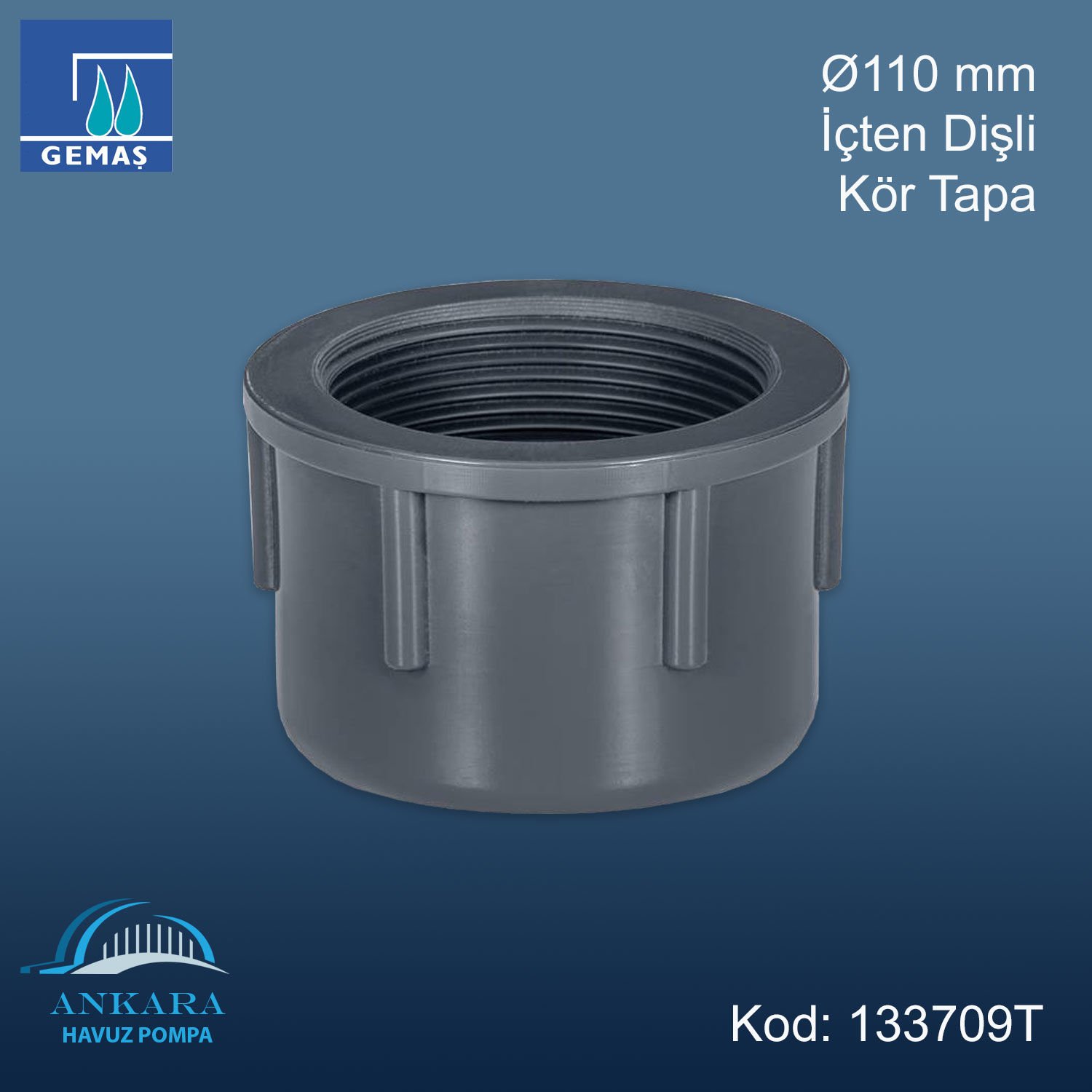 Ø110 mm İçten Dişli Kör Tapa