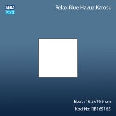 Serapool Relax Blue Porselen Karo Fileli 16,5x16,5 cm - m²
