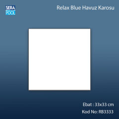 Serapool Relax Blue Porselen Karo Fileli 33x33 cm - m²