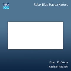 Serapool Relax Blue Porselen Karo Fileli 33x66 cm - m²