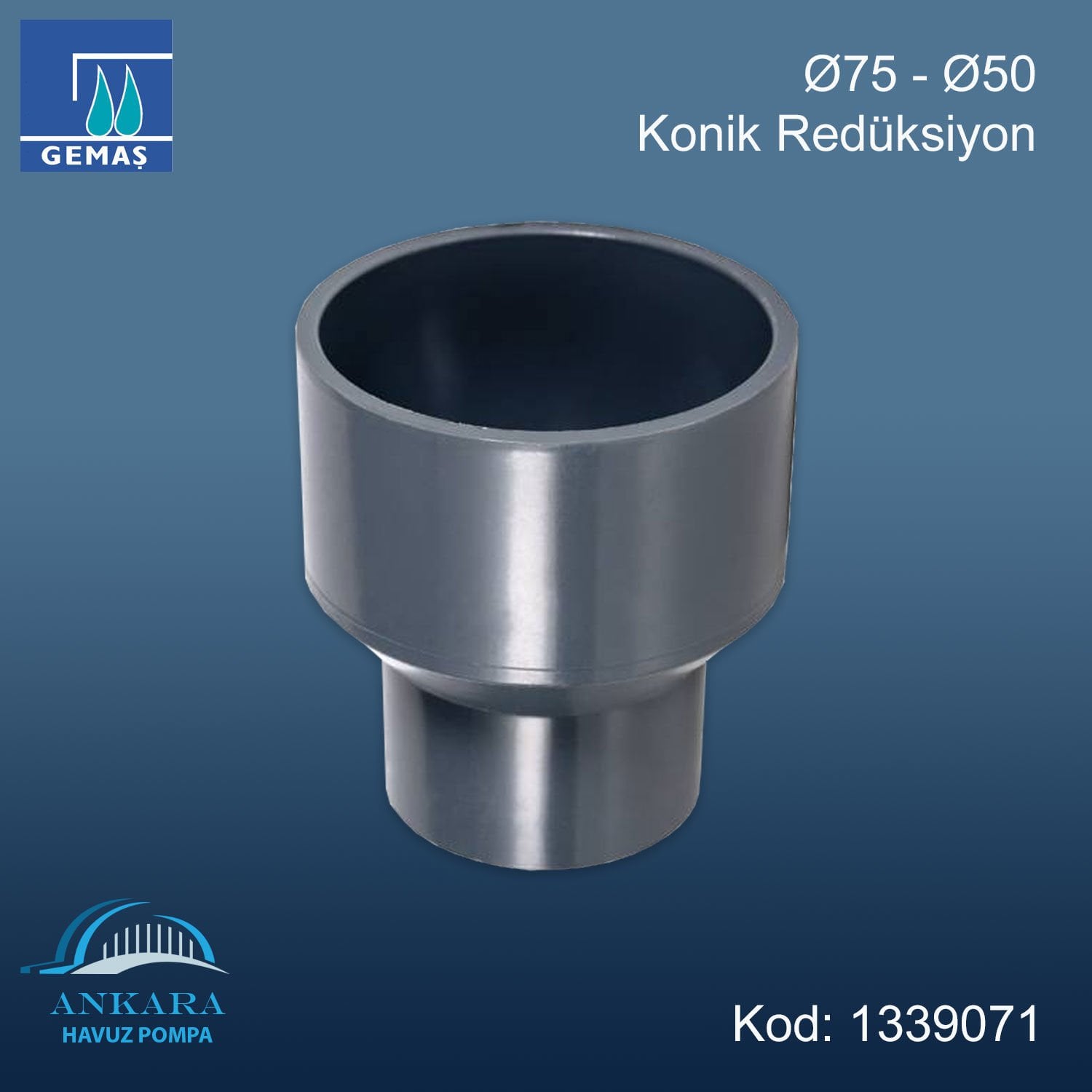 Ø75 - Ø50 Konik Redüksiyon