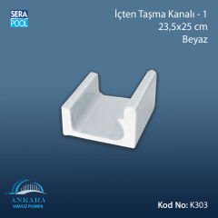 Üsten Taşma Kanalı-1 - 23,5x25 cm Beyaz