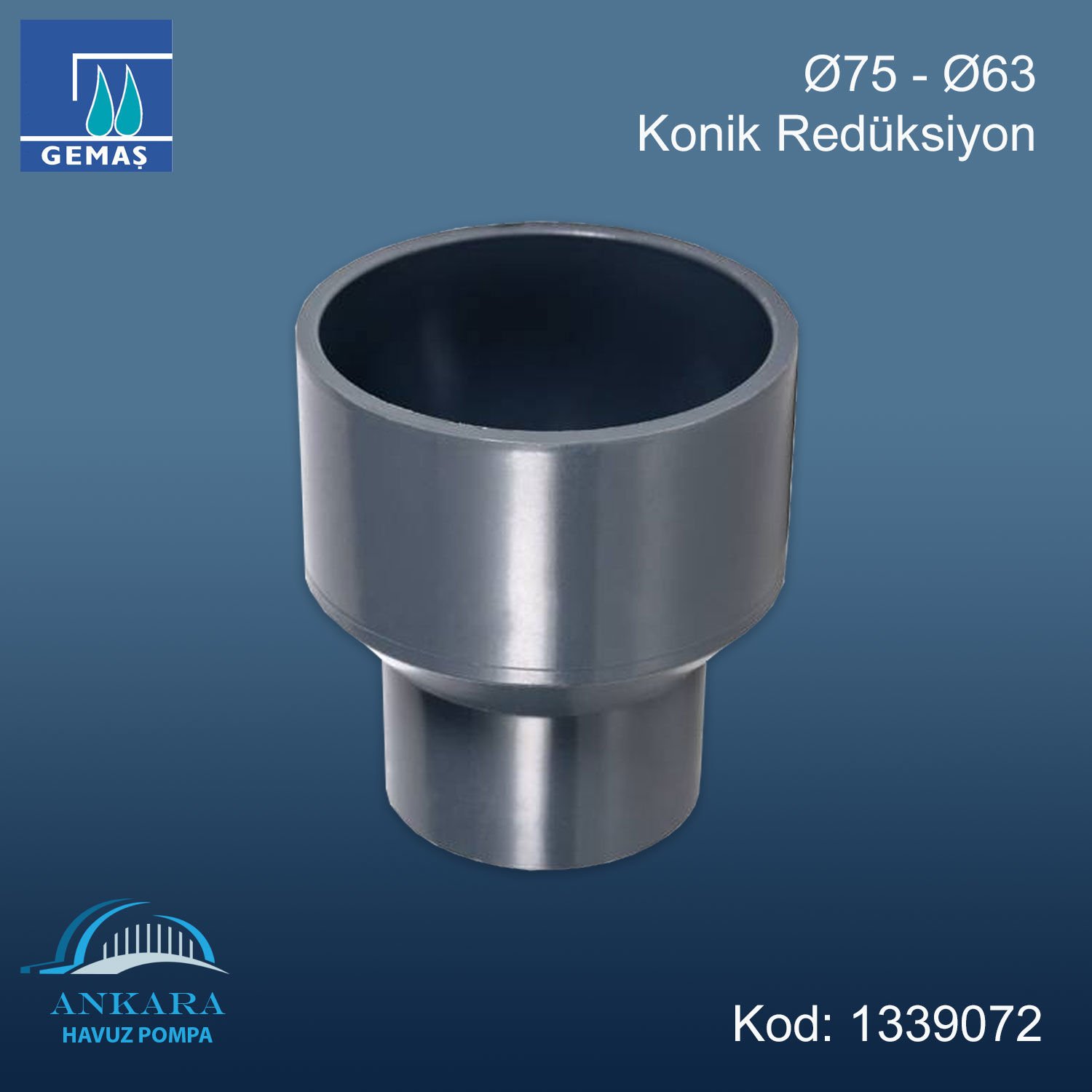 Ø75 - Ø63 Konik Redüksiyon