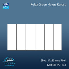 Serapool Relax Green Porselen Karo Fileli 11x33 cm - m²