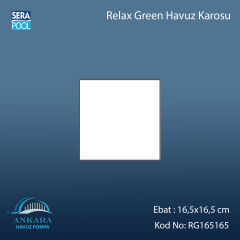Serapool Relax Green Porselen Karo Fileli 16,5x16,5 cm - m²