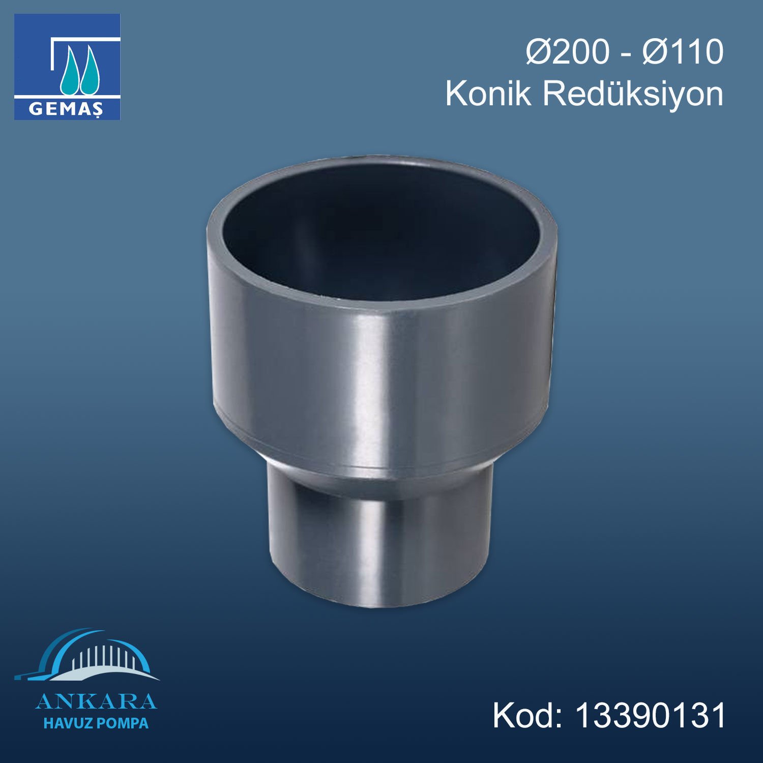 Ø200 - Ø110 Konik Redüksiyon