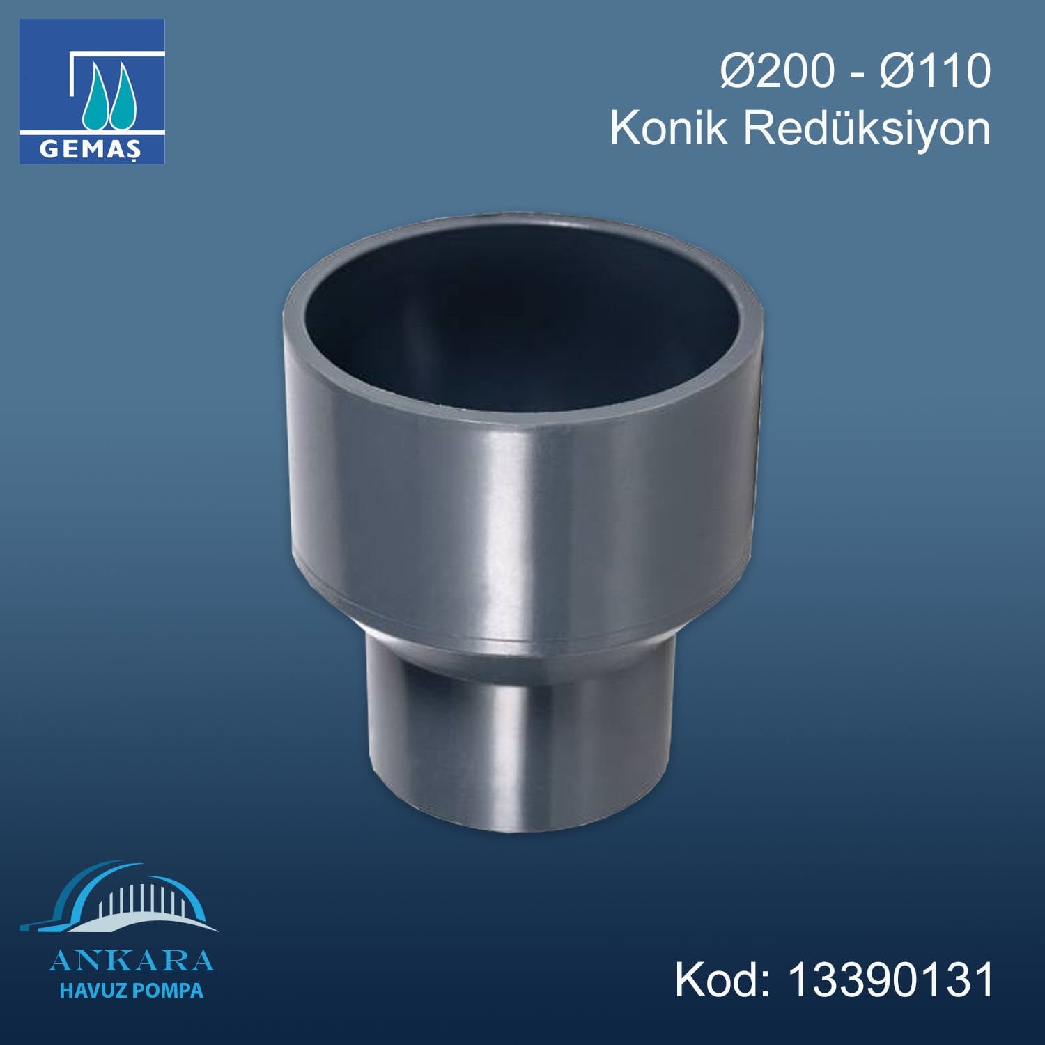 Ø200 - Ø110 Konik Redüksiyon