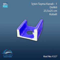 Üsten Taşma Kanalı-1 - Delikli - 23,5x25 cm Kobalt