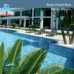 Serapool Relax Pastel Blue Porselen Karo Fileli 10x10 cm - m²
