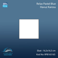 Serapool Relax Pastel Blue Porselen Karo Fileli 16,5x16,5 cm - m²