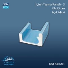 Üsten Taşma Kanalı-3 - 29x25 cm Açık Mavi