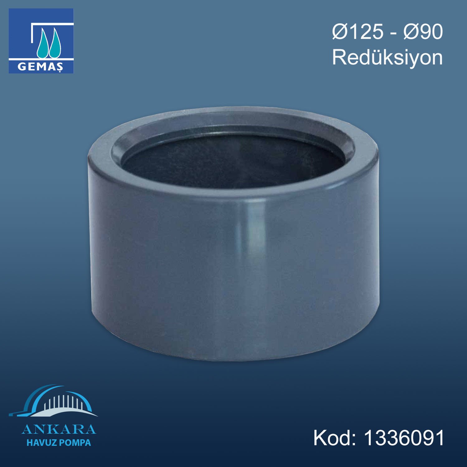 Ø125 - Ø90 Redüksiyon
