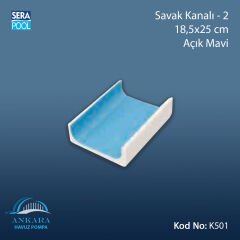 Savak Kanalı-2 - 18,5x25 cm Açık Mavi