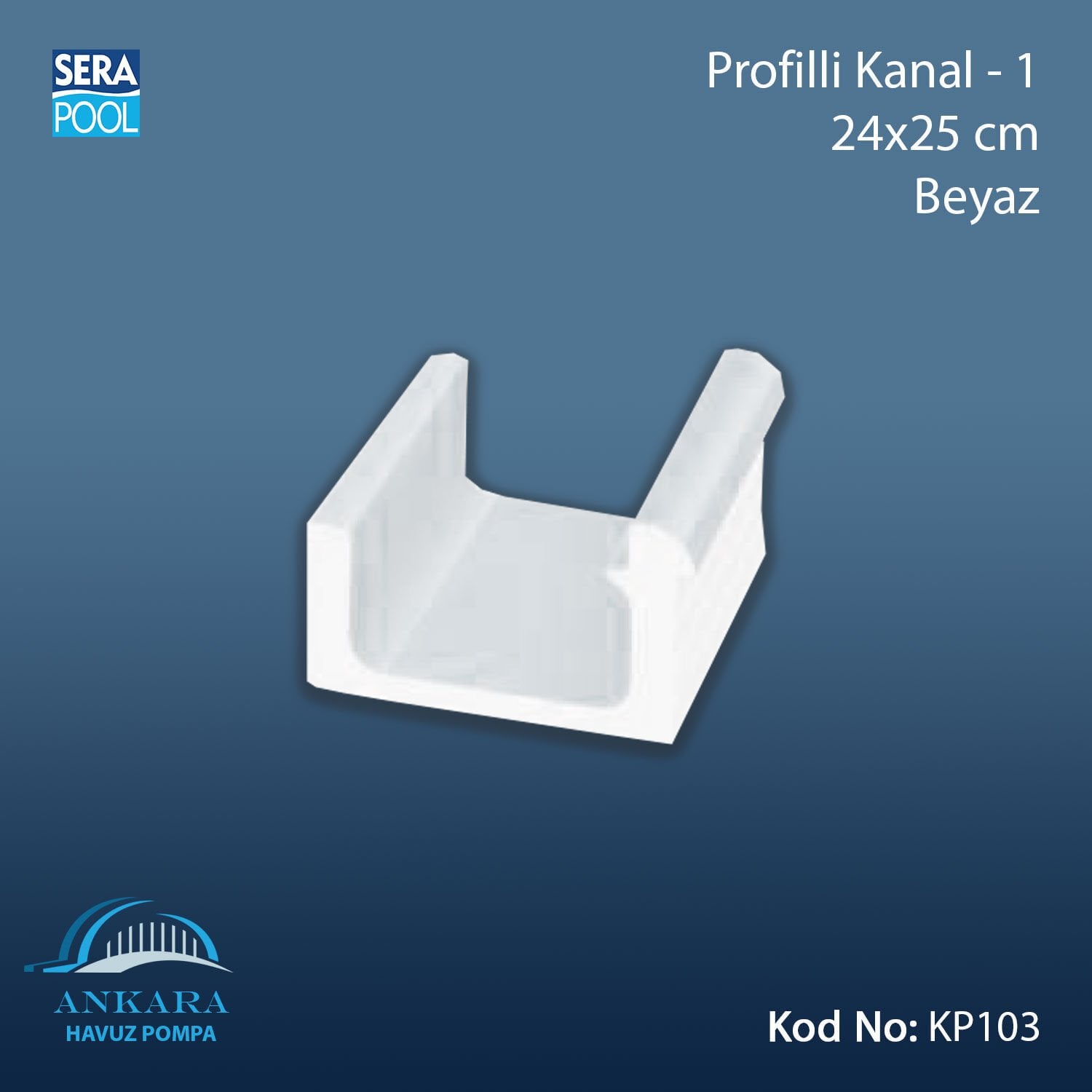 Profilli Kanal-1 - 24x25 cm Beyaz