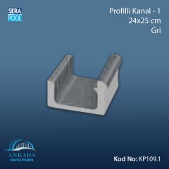 Profilli Kanal-1 - 24x25 cm Gri