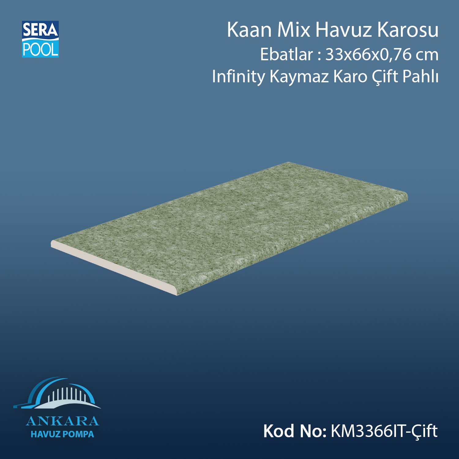 Kaan Mix 33x66x0,76 cm Infinity Kaymaz Karo Çift Pahlı