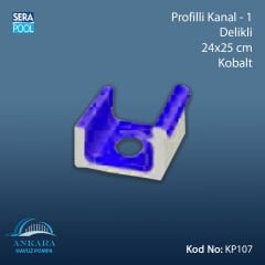 Profilli Kanal-1 - Delikli - 24x25 cm Kobalt