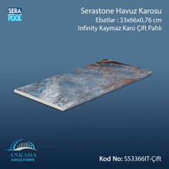 Serastone 33x66x0,76 cm Infinity Kaymaz Karo Çift Pahlı