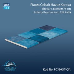 Piazza Cobalt 33x66x0,76 cm Infinity Kaymaz Karo Çift Pahlı