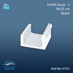 Profilli Kanal-2 - 29x25 cm Beyaz