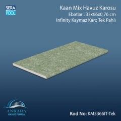 Kaan Mix 33x66x0,76 cm Infinity Kaymaz Karo Tek Pahlı