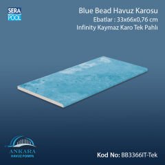 Blue Bead 33x66x0,76 cm Infinity Kaymaz Karo Tek Pahlı