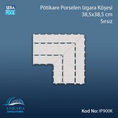 Pötikare Porselen Izgara Köşesi - 38,5x38,5 cm Sırsız