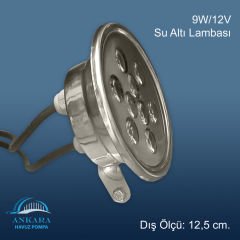 9W / 12V Yüksek Güçlü Led, Paslanmaz Sualtı Lambası