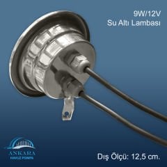 9W / 12V Yüksek Güçlü Led, Paslanmaz Sualtı Lambası