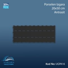 Universal Porselen Izgara - 20x50 cm Antrasit