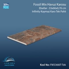 Fossil Mix 33x66x0,76 cm Infinity Kaymaz Karo Tek Pahlı