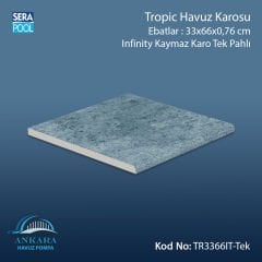Tropic 33x66x0,76 cm Infinity Kaymaz Karo Tek Pahlı