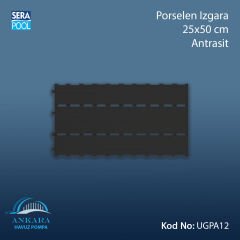 Universal Porselen Izgara - 25x50 cm Antrasit