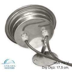 18W / 12V Yüksek Güçlü Led, Paslanmaz Sualtı Lambası