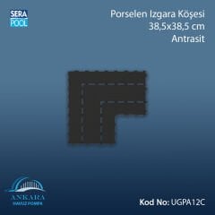 Universal Porselen Izgara - 38,5x38,5 cm Antrasit