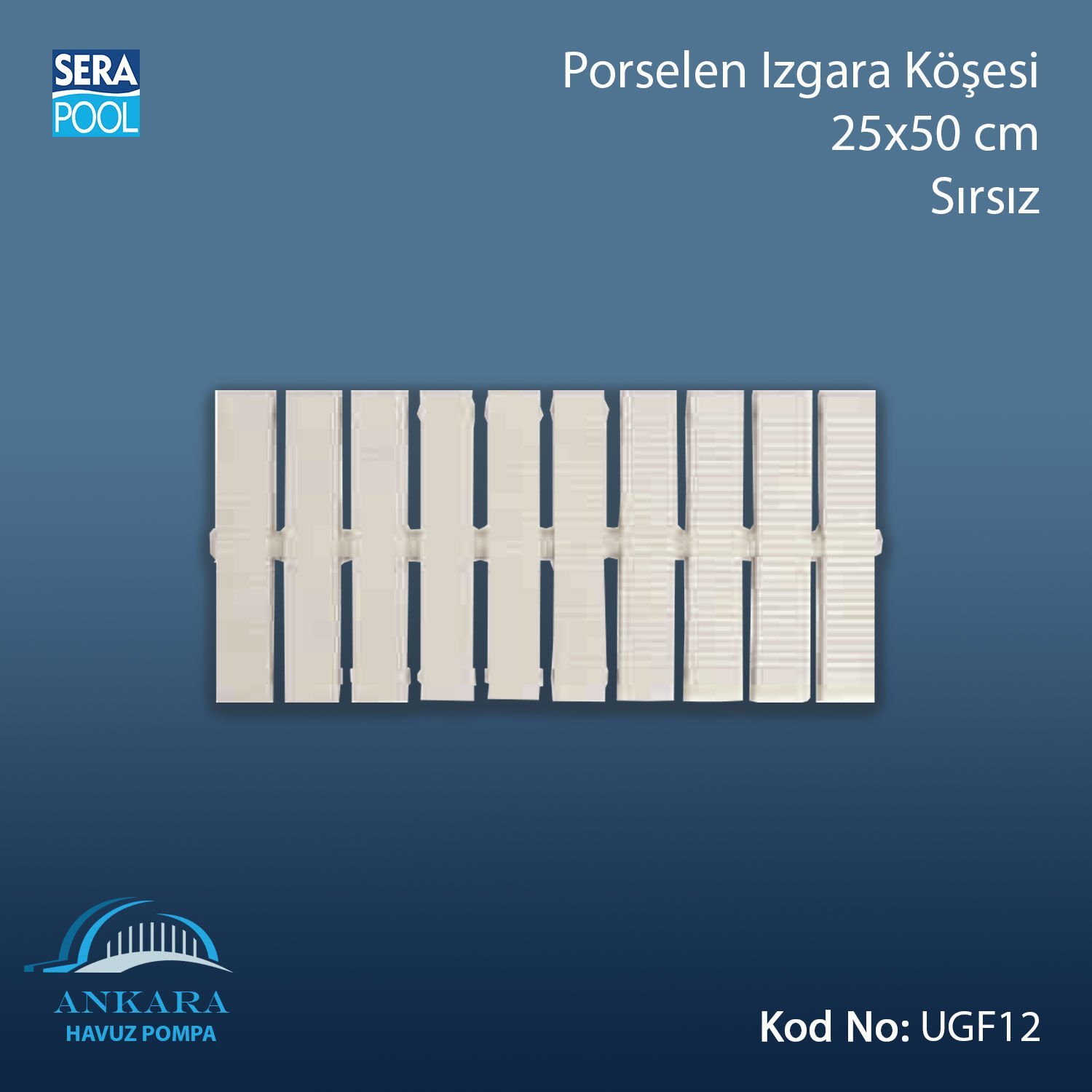 Universal Porselen Flex Izgara - 25x50 cm Sırsız