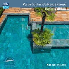 Serapool Verde Guatemala Porselen Karo 33x66 cm  - m²