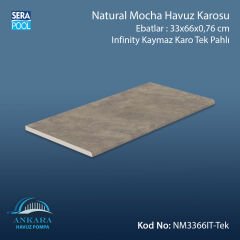 Natural Mocha 33x66x0,76 cm Infinity Kaymaz Karo Tek Pahlı
