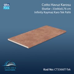 Cotto 33x66x0,76 cm Infinity Kaymaz Karo Tek Pahlı