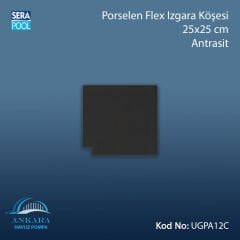 Universal Porselen Flex Izgara Köşesi - 25x25 cm Antrasit