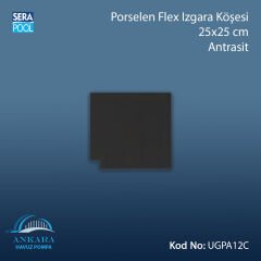 Universal Porselen Flex Izgara Köşesi - 25x25 cm Antrasit