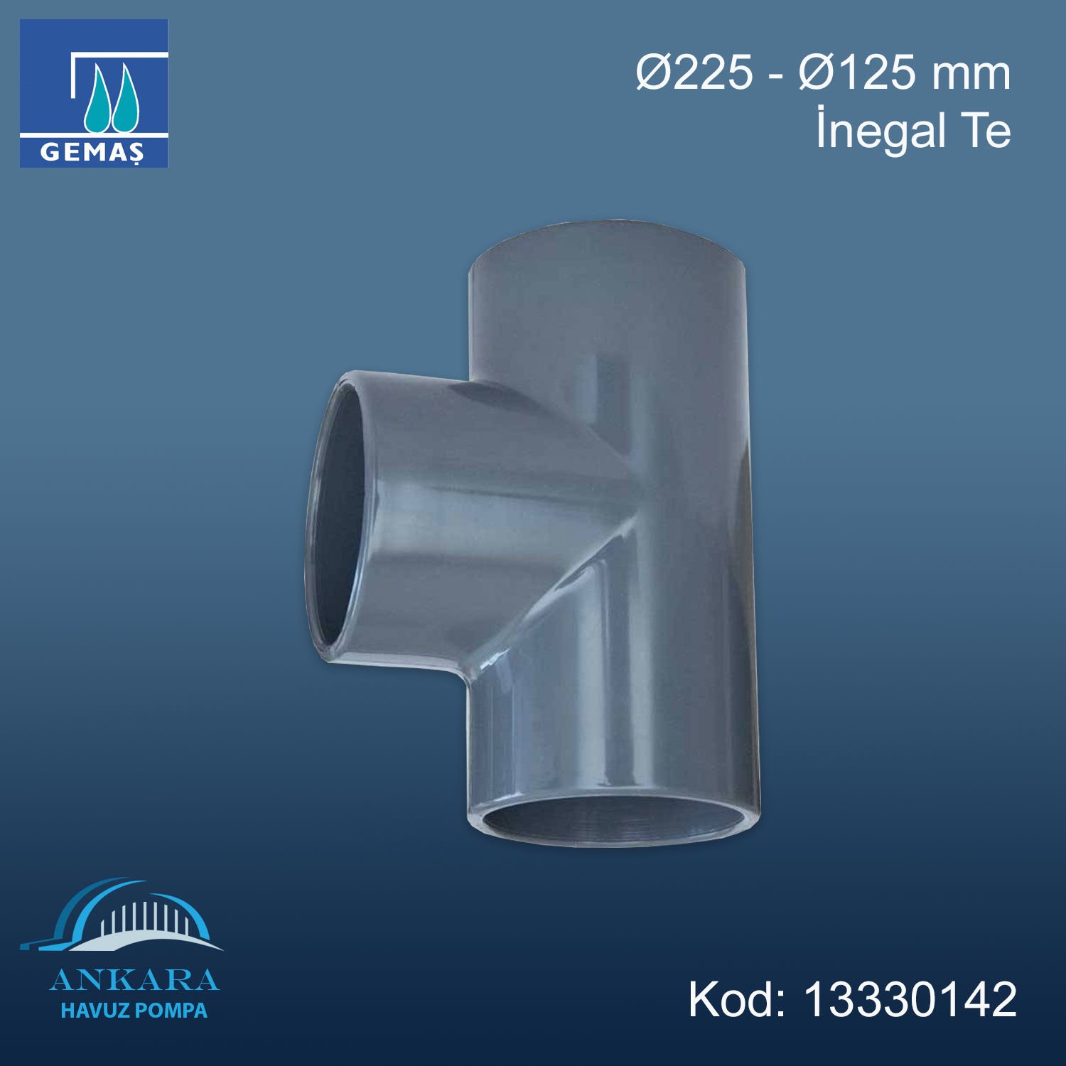 Ø225 - Ø125 mm İnegal Te