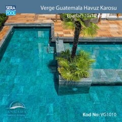 Serapool Verde Guatemala Porselen Karo Fileli 10x10 cm - m²