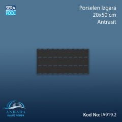 Apache Porselen Izgara - 20x50 cm Antrasit