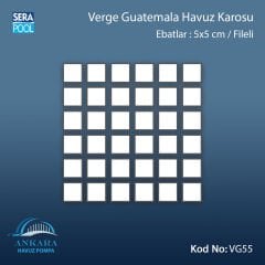 Verde Guatelama (5x5 cm / Fileli) Porselen Karo - m² 'si