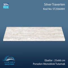 Silver Traverten 25x66x1,80 cm Porselen Monoblok Tutamak